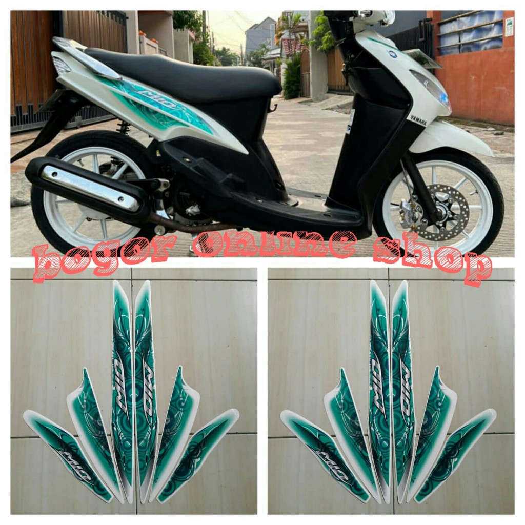 stiker body motor mio sporty 2011 putih