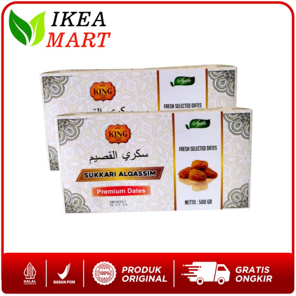 

KING DATES - Kurma Sukari 500 gram Kurma Basah Premium Oleh-Oleh Haji dan Umroh