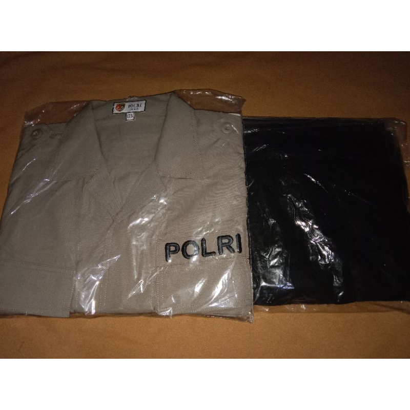 Baju PDL Cokelat Polri Original (Kain Halus)