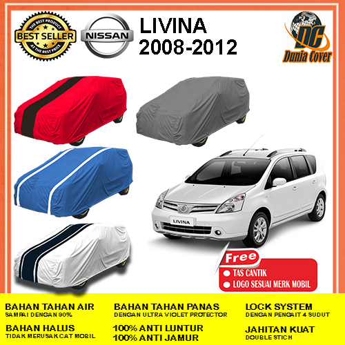 Cover Mobil Nissan Livina XR, X-Gear 2008 2009 2010 2011 2012 Anti Air Waterproof Outdoor, Sarung Mo