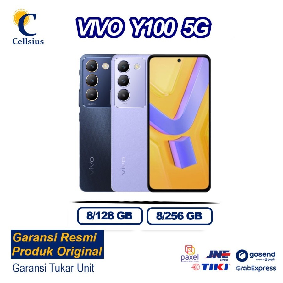 Vivo Y100 5G 8/128 GB + 8/256 GB Garansi Resmi Vivo Indoensia - Black, 8/128GB 5G