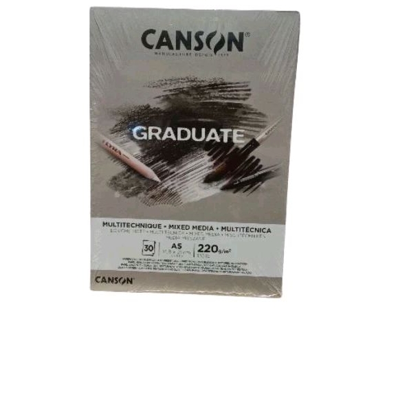 

Gramedia World BSD - Mnh 400110370 Canson Graduate Mix Media Grey Paper A5