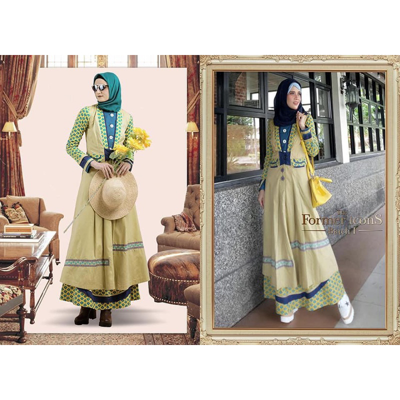 GAMIS DRESS TUNEECA TE-0119013 BAJU MUSLIMAH KEKINIAN MODERN BRANDED PREMIUM ORIGINAL (HARGA PROMO )