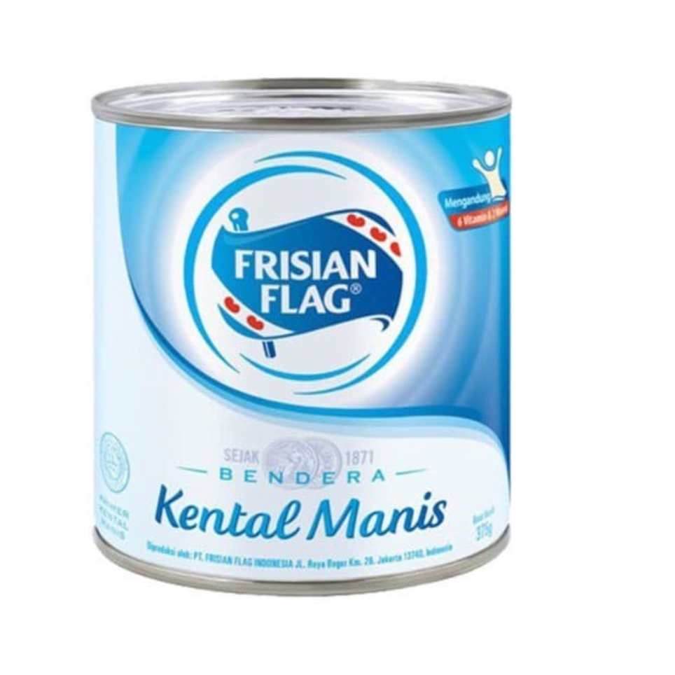 

Frisian Flag Kaleng Putih 370g / Susu Kental Manis Bendera Kaleng 370 gram / Kental manis Frisian Flag putih kaleng / Bendera kaleng putih