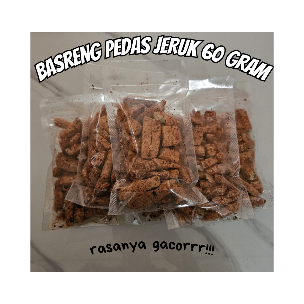 

Basreng pedas jeruk (60 gram)