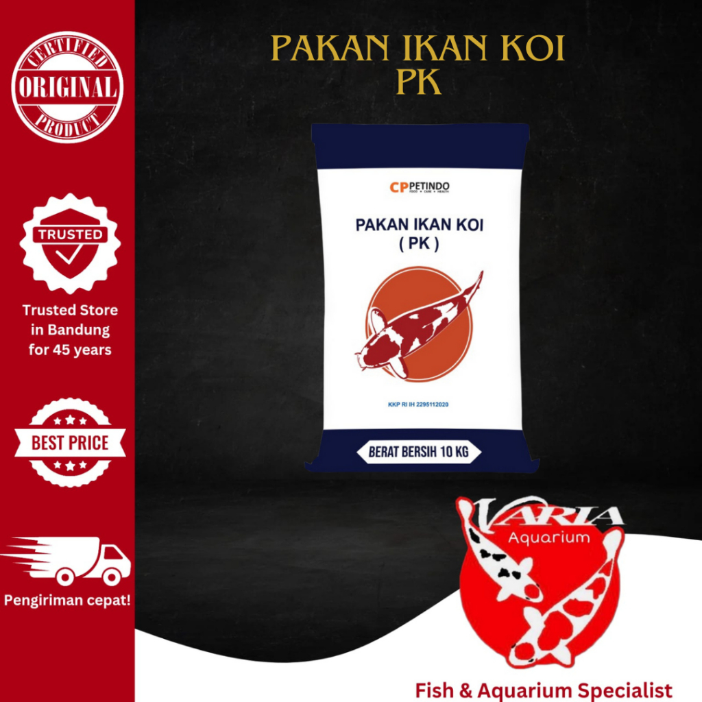 Pakan Ikan Koi PK 10kg - Pakan Ikan Koi PK Fish Food Floating 10kg