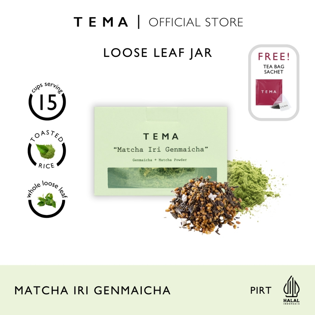 

Matcha Iri Genmaicha - Genmaicha Green Tea - TEMA Tea Jar - 15 Servings