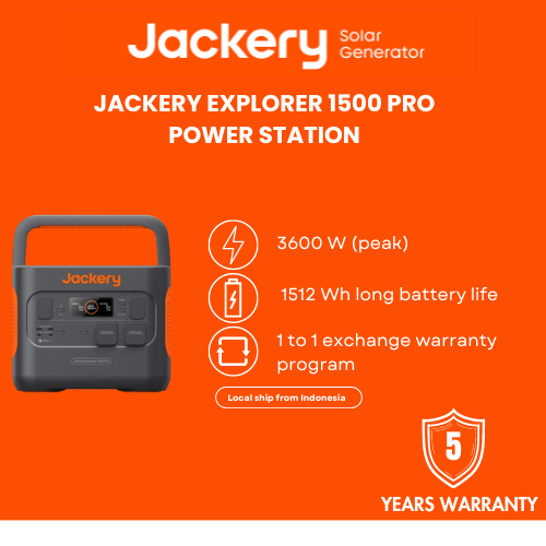 Jackery Explorer 1500 Pro Portable Power Station Solar Generator - Power Bank Outdoor Hiking Camping