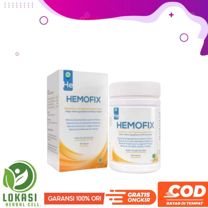 Hemofix Asli Original Obat Herbal Ambeien Wasir Sembelit 100% Ampuh