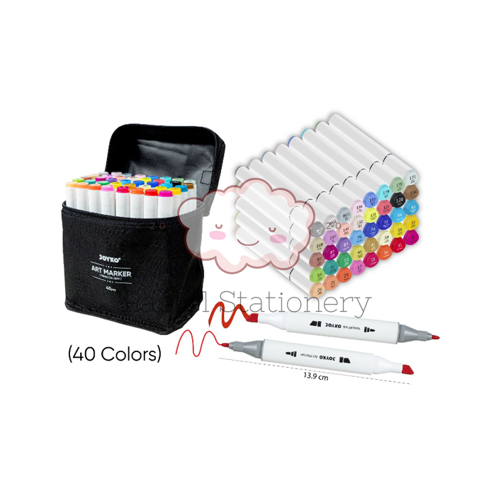 

Art Marker Joyko ARMK-66-40 Colors - Spidol Sketsa Seni Warna Joyko
