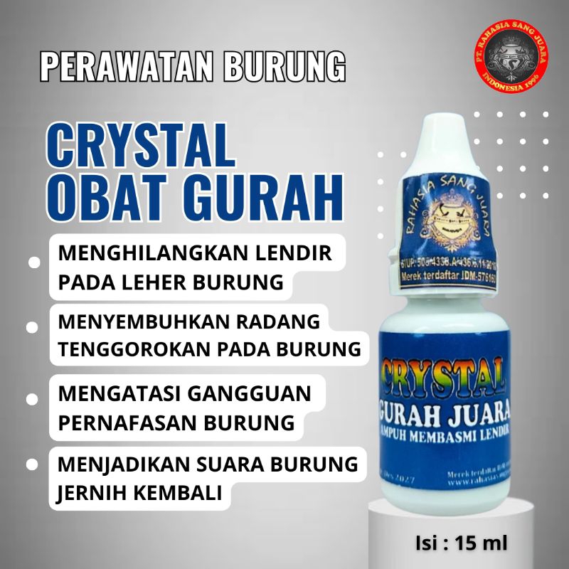 OBAT GURAH BURUNG PENGHILANG LENDIR BURUNG - Rahasia Sang Juara 15 ml - Rahasia Sang Juara