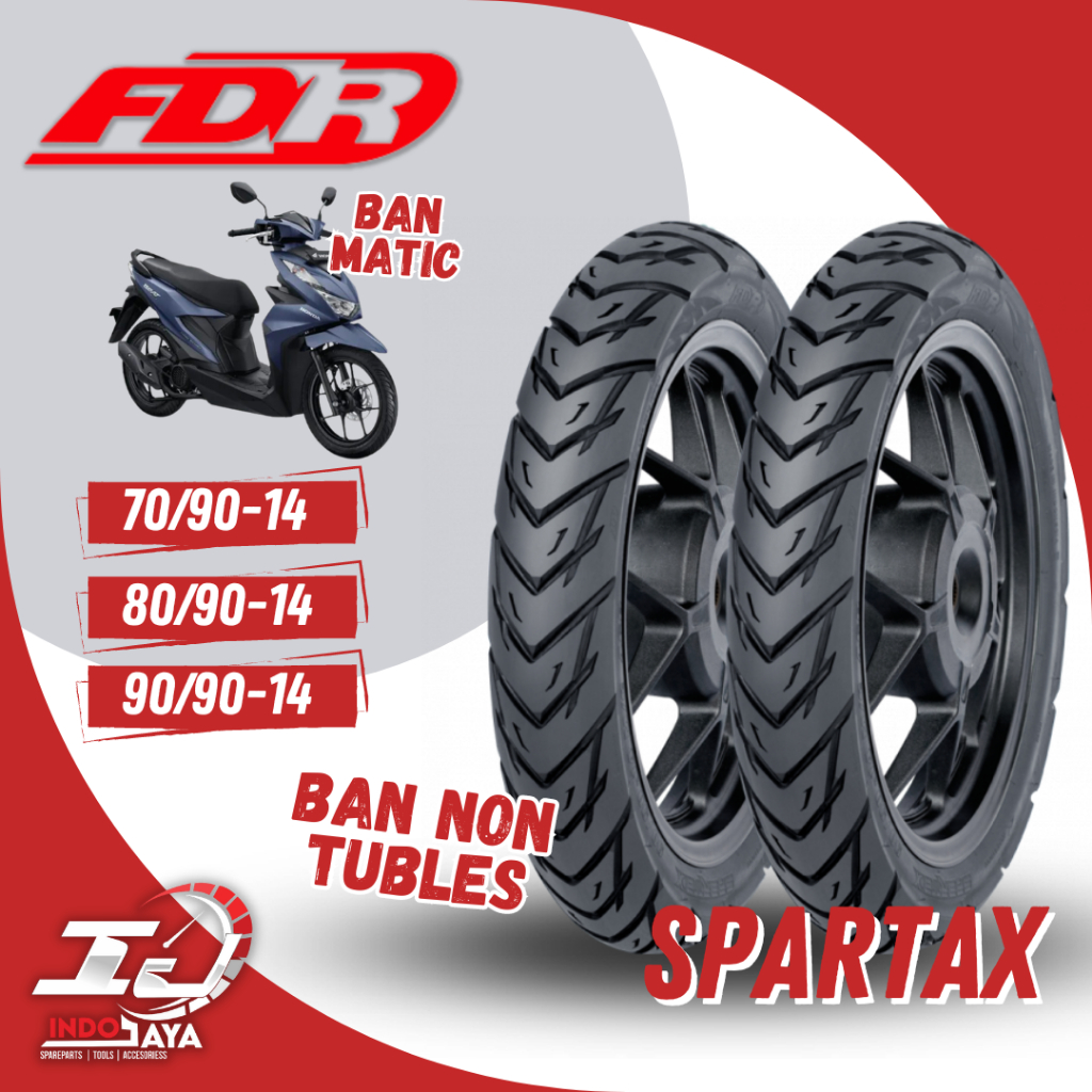 RB1 [Cod] Ban Fdr Spartax Non Tubles / Tubetype ( 70/90-14 , 80/90-14 , 90/90-14 , 60/90-17 ,