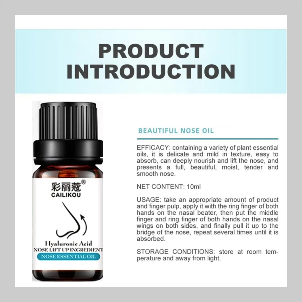 Alline - Nose lift up Essential Oil Serum Minyak Pemancung Idung Hidung Hasil Alami Permanen Origina