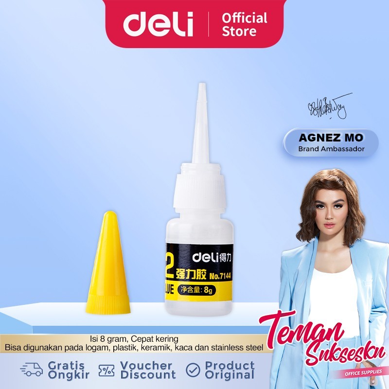 

Deli Super Glue Lem super 8g Menempel dan Merekat Kuat 7144