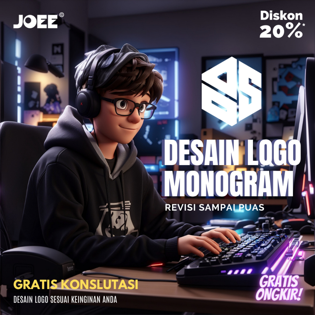 JASA DESAIN LOGO MONOGRAM PROFESIONAL TERMURAH