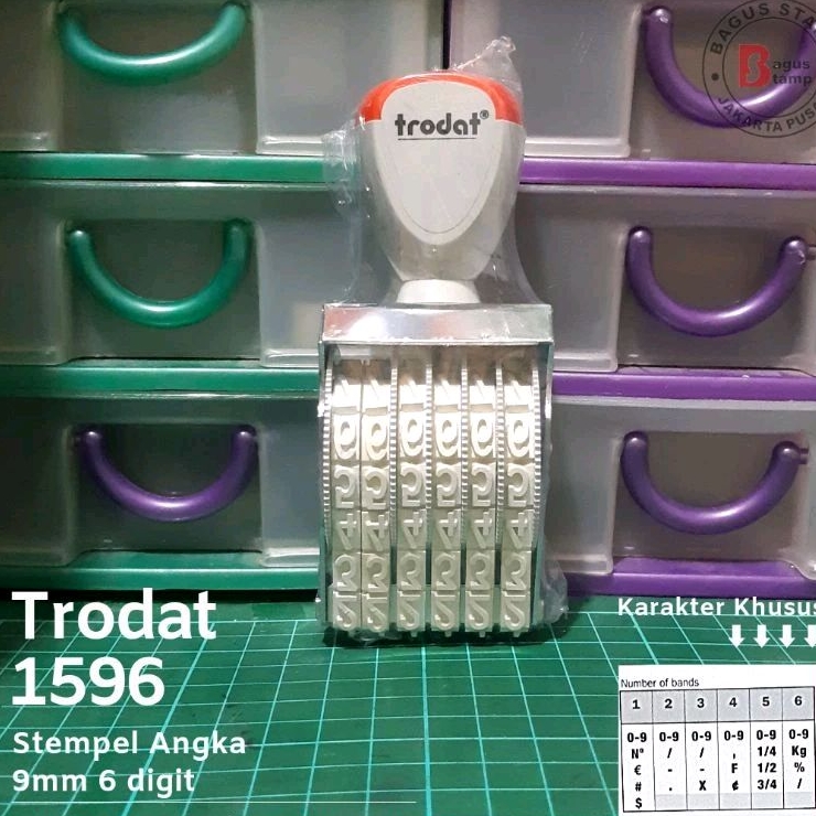 

Adn Stempel Angka Manual 6 Digit 7mm 9mm Trodat 1576 1596