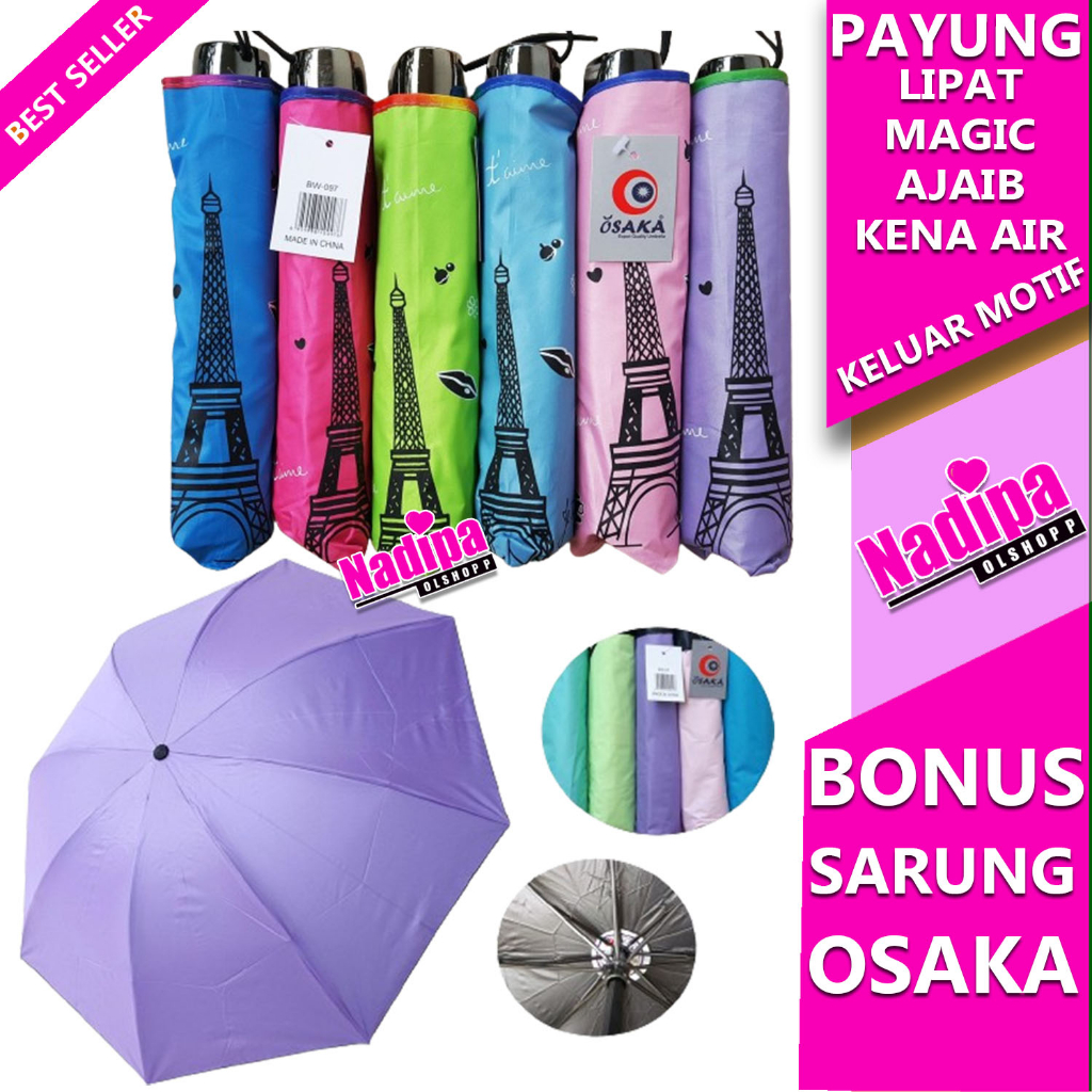 PAYUNG LIPAT 3D MAGIC OSAKA KENA AIR KELUAR MOTIF nadipa olshopp