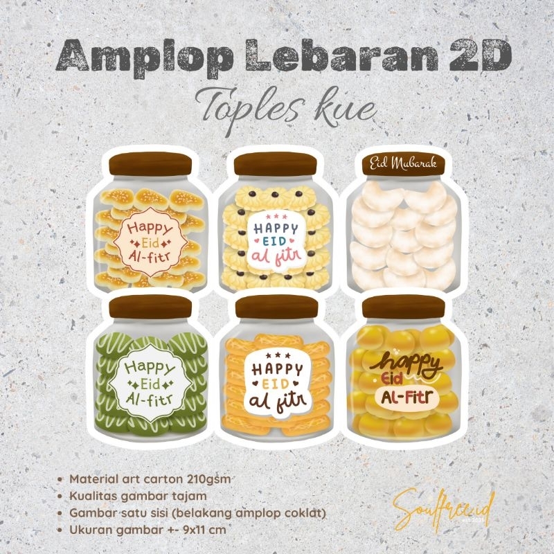 

amplop lebaran toples 2D(12pcs) /amplop lebaran lucu /amplop lebaran unik/amplop idul fitri