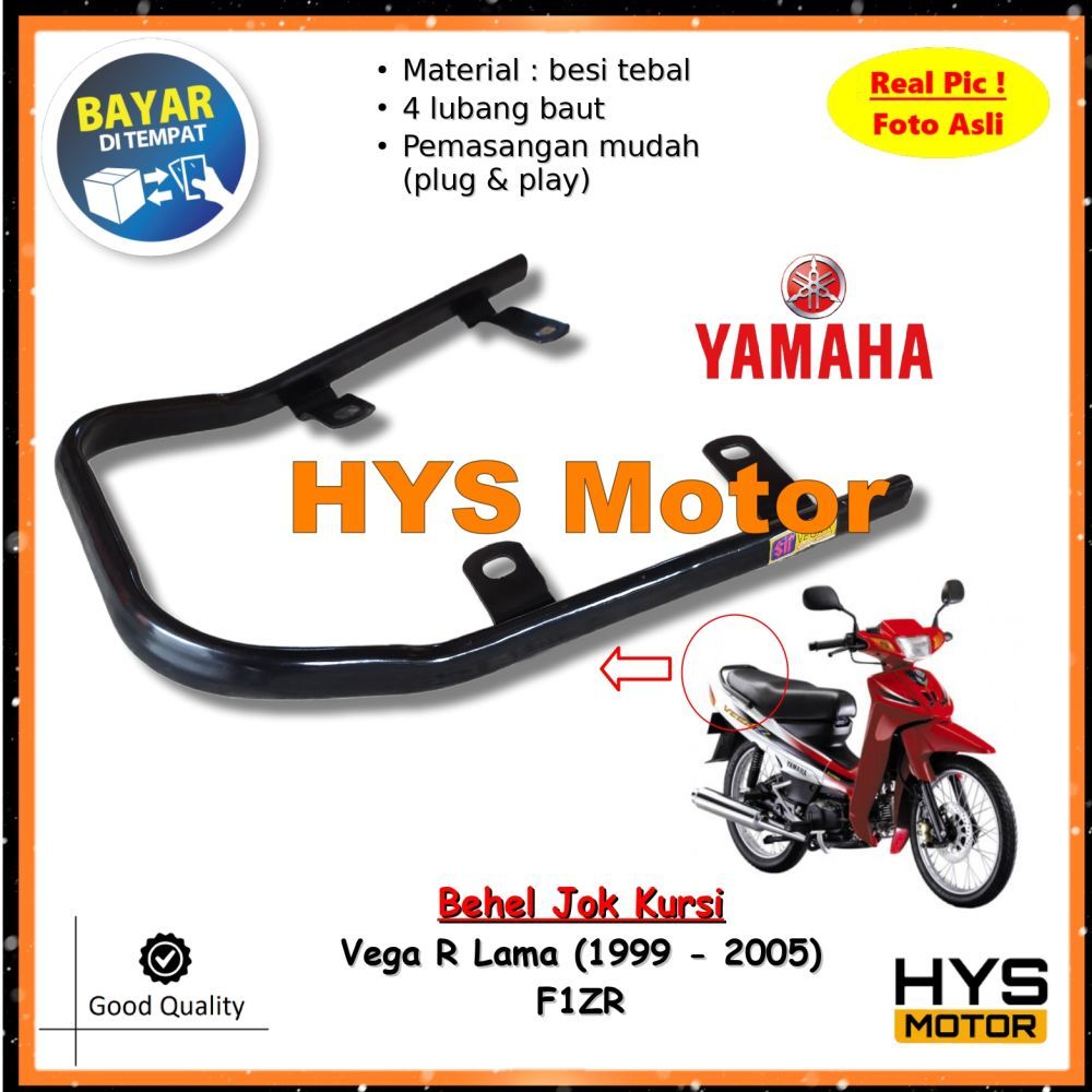 HYS Behel Begel Jok Kursi Vega R Lama / F1ZR - Planger Belakang Variasi Motor Besi Tebal
