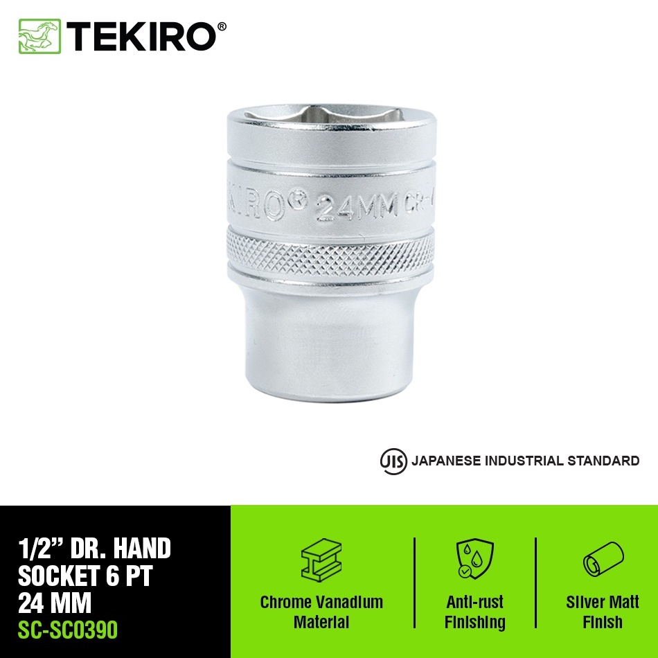 ART W26F TEKIRO 12 INCH KUNCI SOCK 6 PT 24 MM  MATA SOK  ANAK SOK  TOOLS  ALAT PERKAKAS