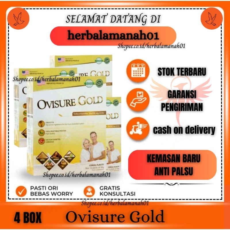 

4 BOX OVISURE GOLD SUSU VITAMIN TULANG DAN SENDI NYERI OTOT ASTEOPOROSIS SAMPAI PENYEMBUHAN PERNGAPURAN