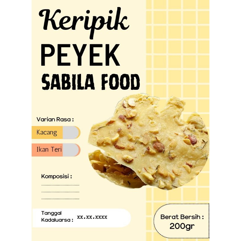 

Sabilla food peyek kacang dan peyek teri