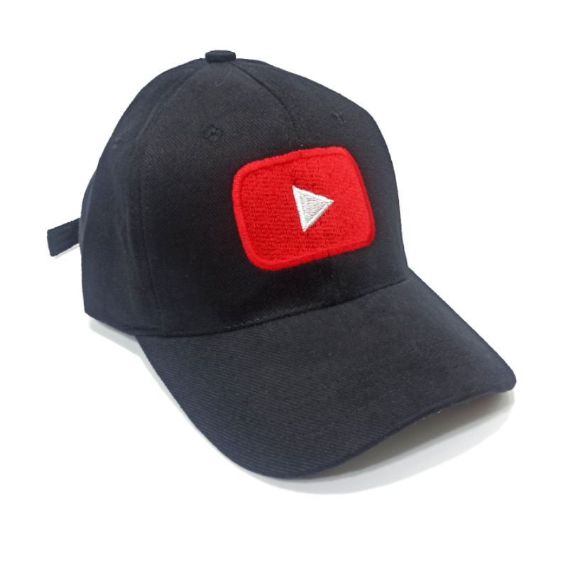 Topi Bordir Youtube Button Tombol Logo Snapback 5 Panel Baseball Cap Bucket Hat Five Panels