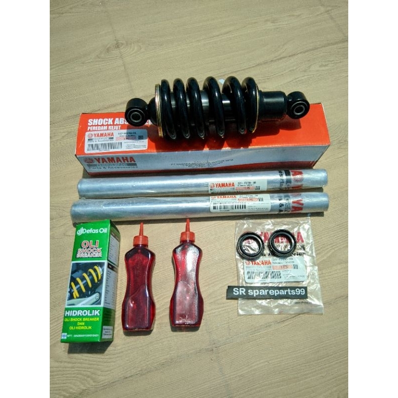 Shockbreaker belakang+As sok depan+Oli sok sil sok Yamaha Jupiter MX Lama Mx135 asli 1S7