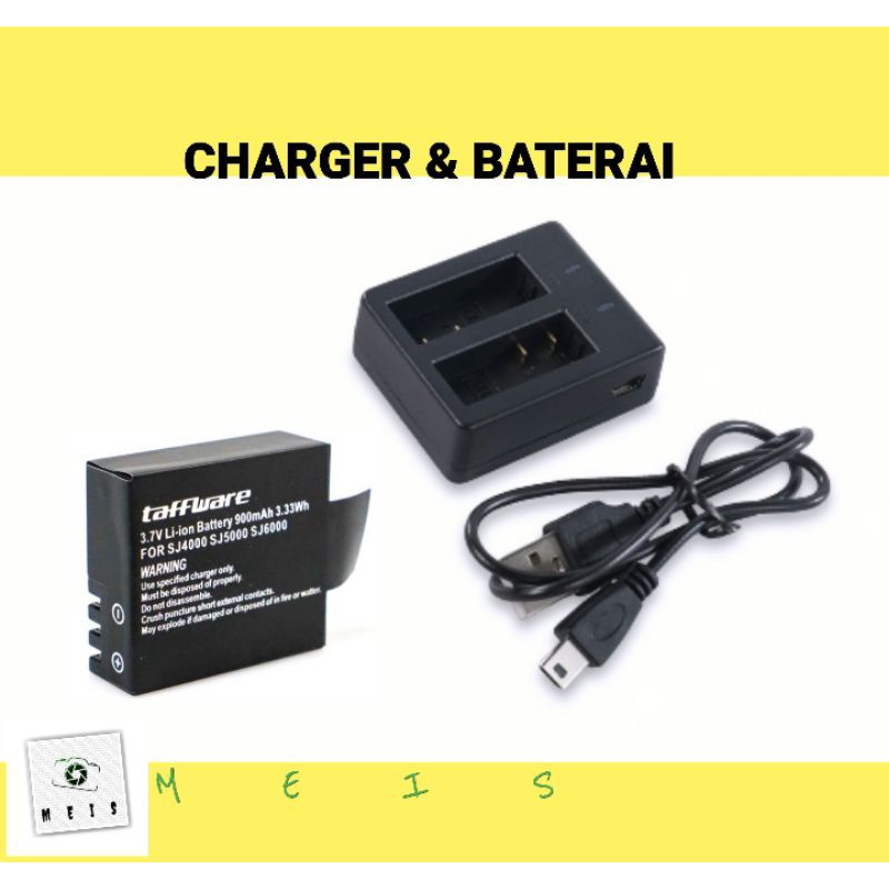 Baterai & Charger Action Cam M10 EKEN H9 H9R Pro Batre Casan Carger Battery