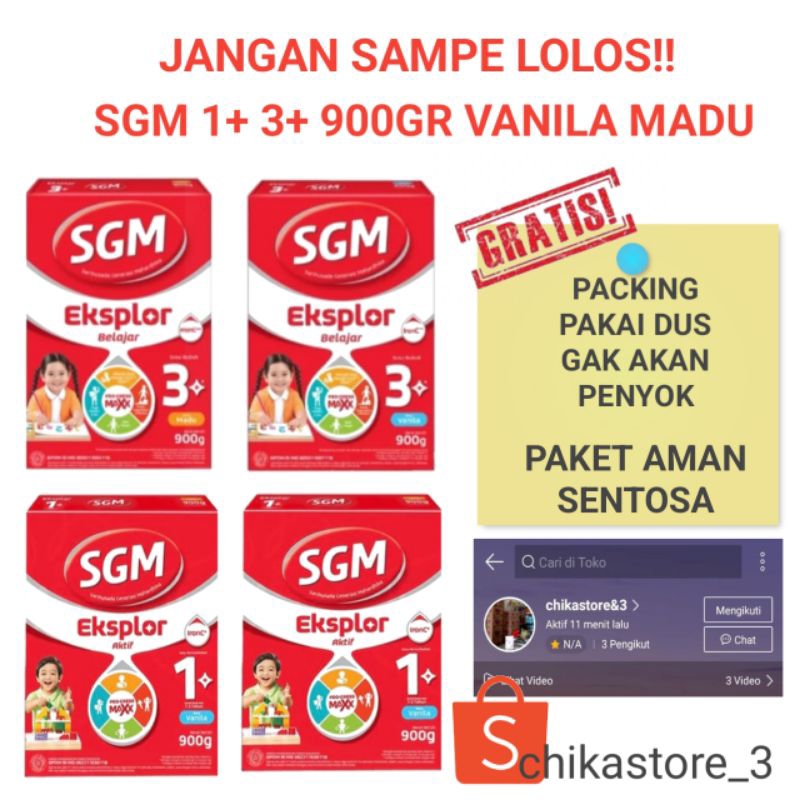 SGM 1+ SUSU BAYI SGM 1 PLUS MAMDU VANILA 900GR SGM 3+ 900GR MADU SGM 3+