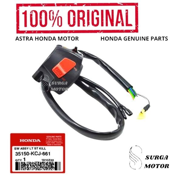 Switch Saklar Holder Kanan Right R Tombol Lampu Stater SW Assy LT ST KILL Motor Honda Tiger Revo Old