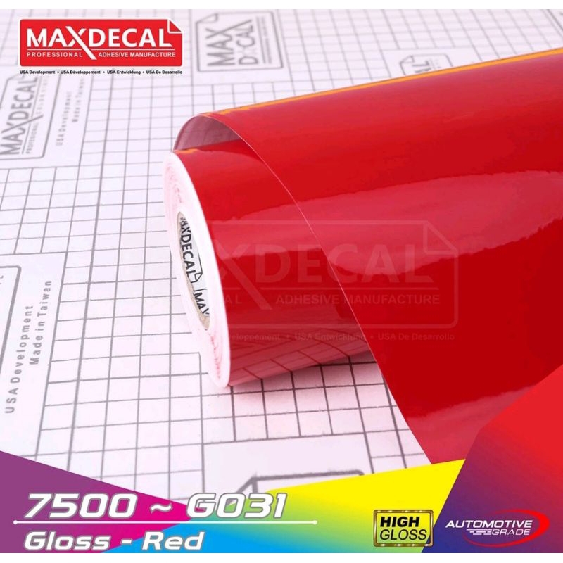 Scotlite Merah Glossy Wrapping Motor Dan Mobil Ukuran 15 meter / 1 Roll Stiker Motor