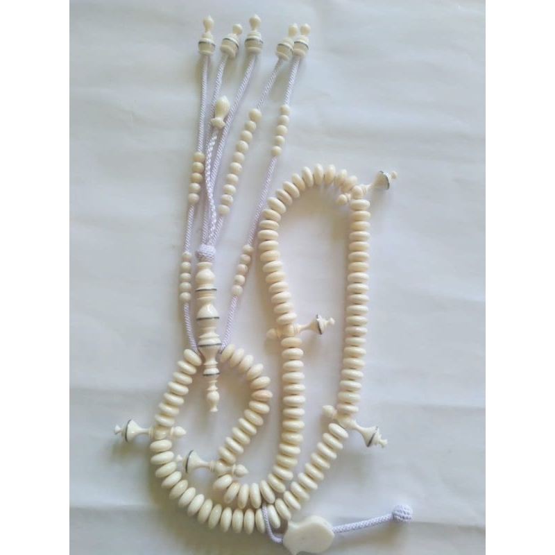 Tasbih tijaniy yuser putih model pipih istimewa