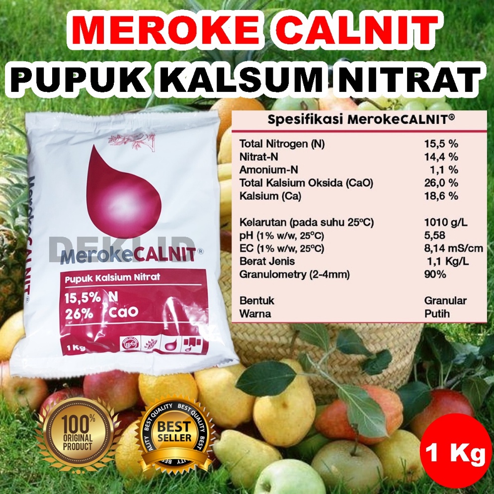 WER934  SALE  Calnit Meroke 1 Kg Pupuk Kalsium Nitrat Calcium Hidroponik Watersolube Grade Kemasan P