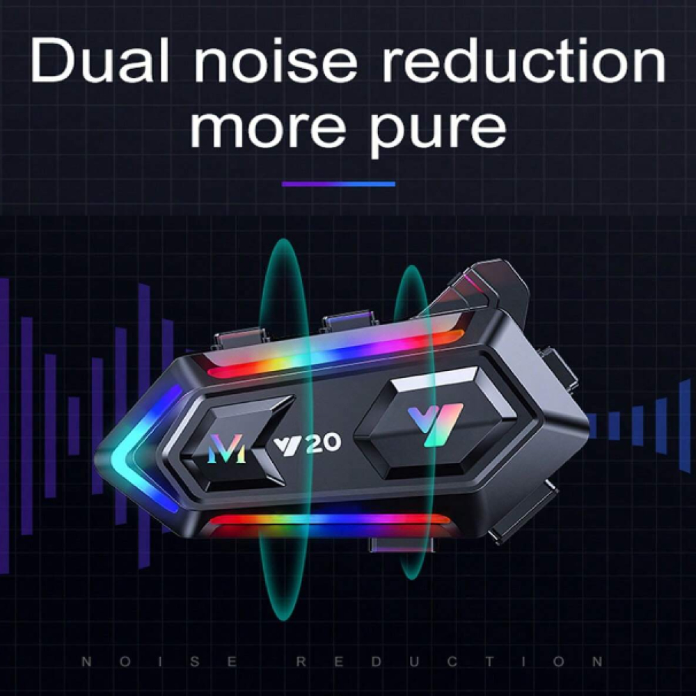Kebidumei Intercom Helm Bluetooth Headset Helmet Motorcycle RGB - Y20