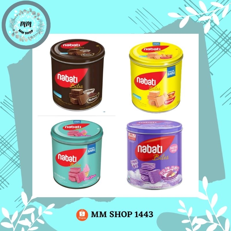 

⚜MMSHOP⚜ Nabati Kaleng Bites Wafer Richeese Keju, Korean Goguma, Pink Lava