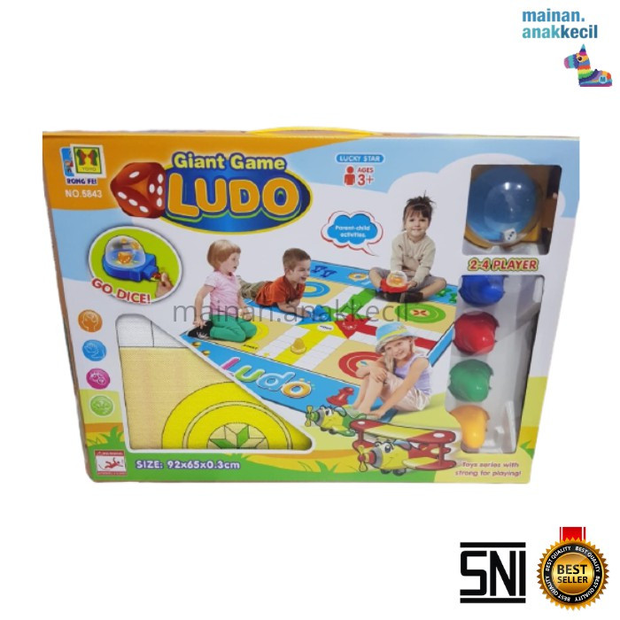 MAINAN EDUKATIF ANAK LUDO KARPET UKURAN BESAR