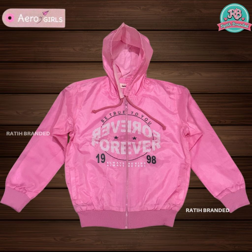 Aero kids jaket parasut anak perempuan aero girls tangan panjang branded matahari original obral mur