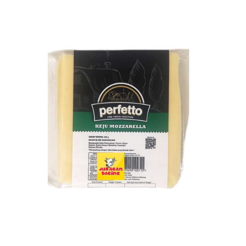 

Keju Mozarella Perfetto Mozzarella Cheese 120gr