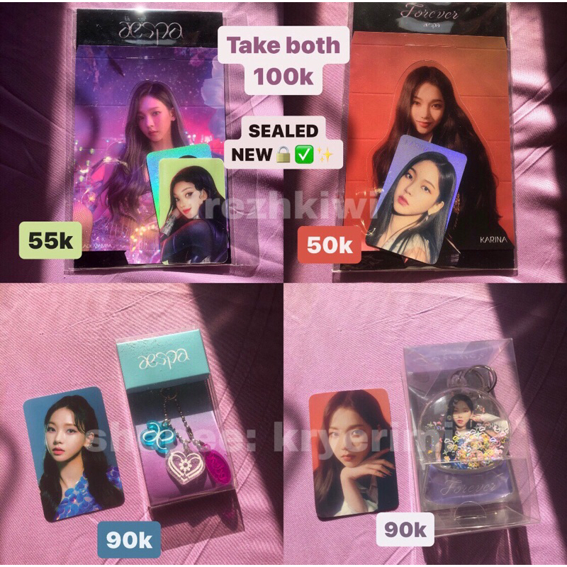 AESPA Karina Winter Md Keyring PC Photocard Next level Forever savage black mamba era