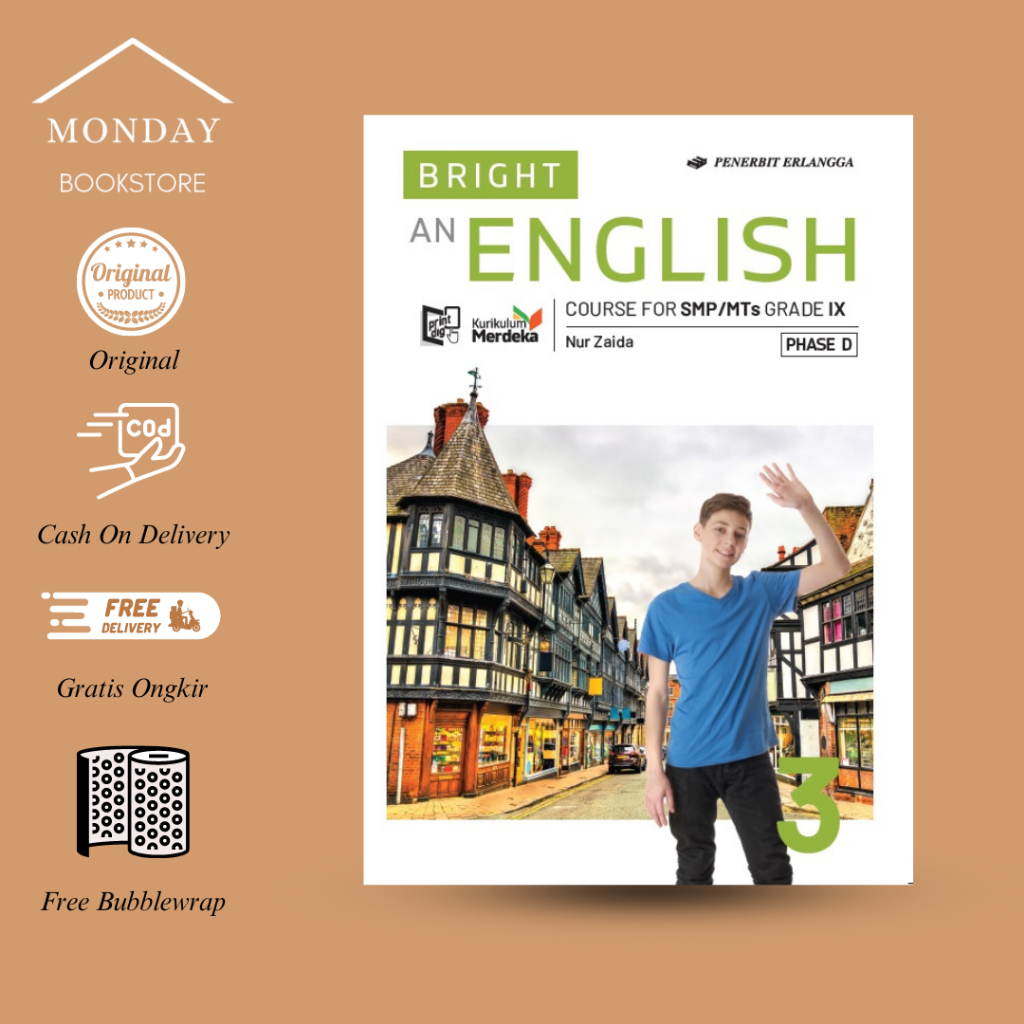 BRIGHT 3 AN ENGLISH COURSE FOR SMP/MTS/KM by Erlangga