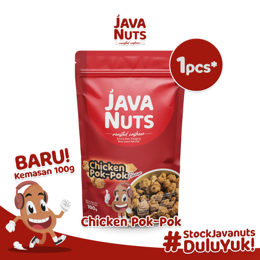 

JavaNuts Chicken Pok-Pok - Camilan Kacang Mede Panggang Rasa Ayam Pok-pok - 100 Gr