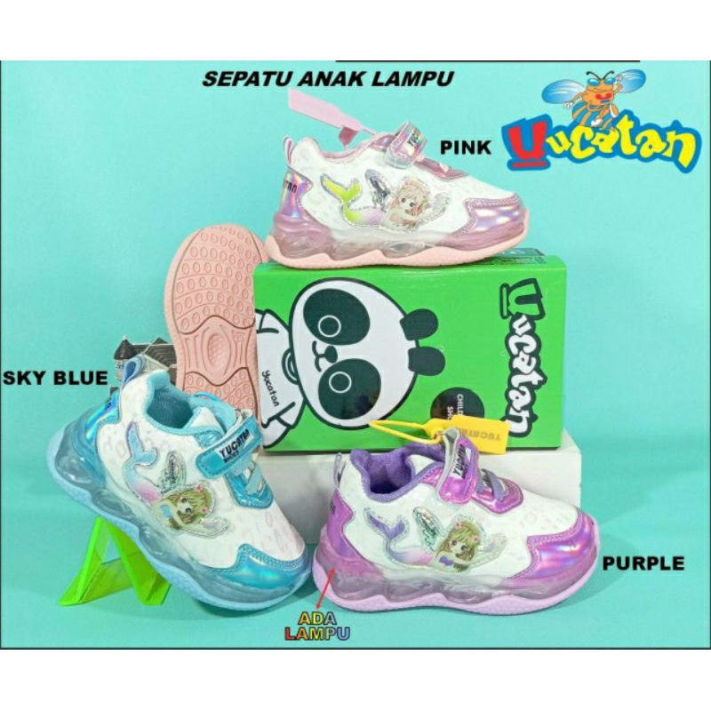 SEPATU SPIKE YUCATAN RRW 9178 SNEAKERS ANAK PEREMPUAN CEWEK LAMPU LED