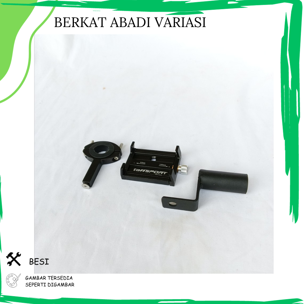 PAKET BRACKET BREKET LAMPU SPION SAMPING DAN HOLDER HP ALUMUNIUM