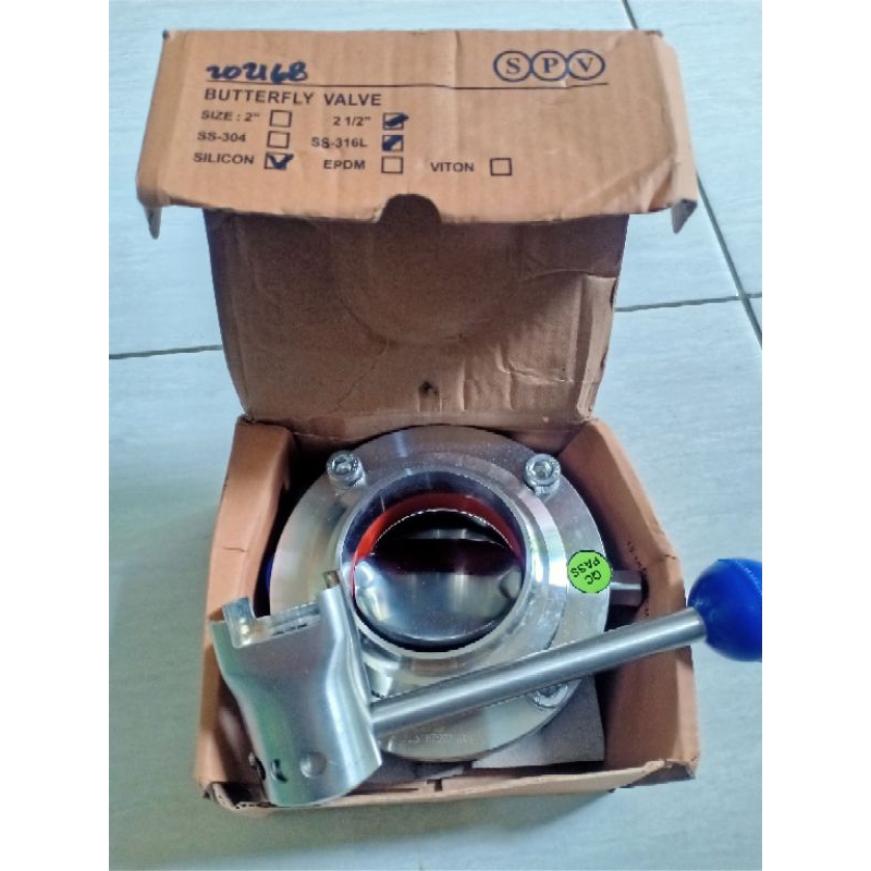 Valve Butterfly Sanitary SS316L SPV 2,5 INCH