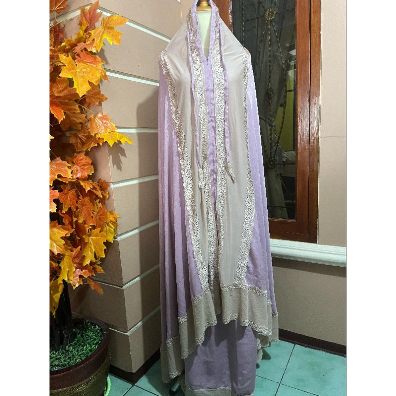 mukena Zara Armani silk premium full renda