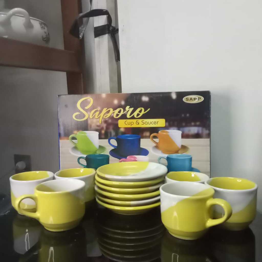 TEA SET , SAPORO CUP & SAUCER (12PCS)