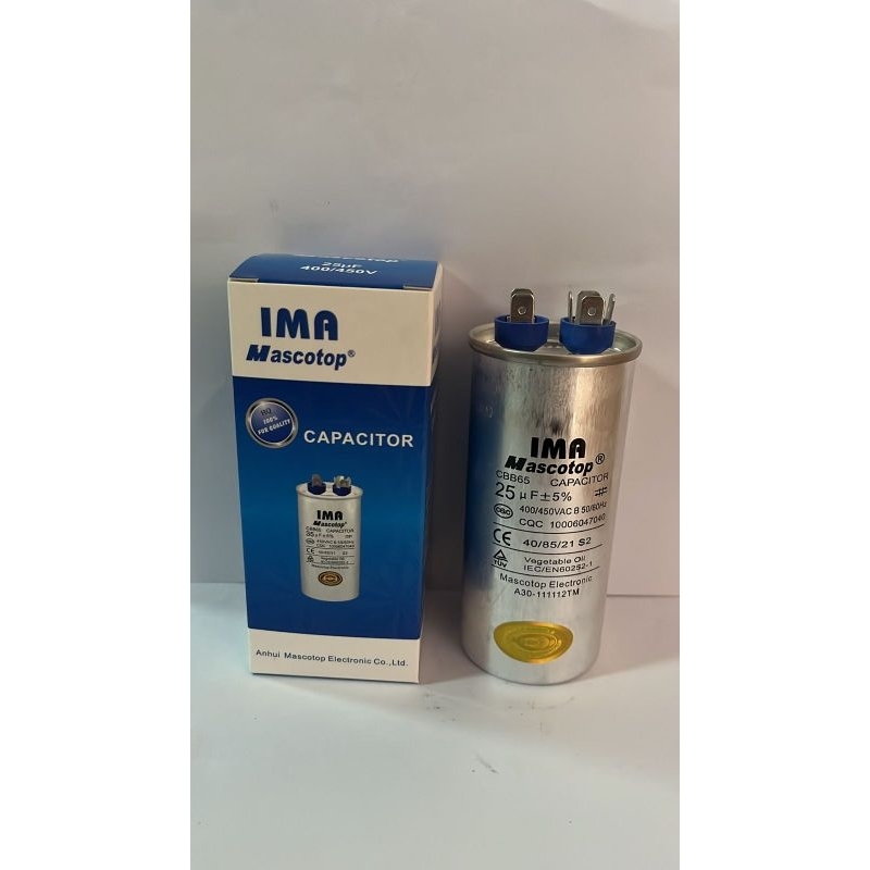 kapasitor AC 25UF "IMA MASCOTOP"/capasitor ac