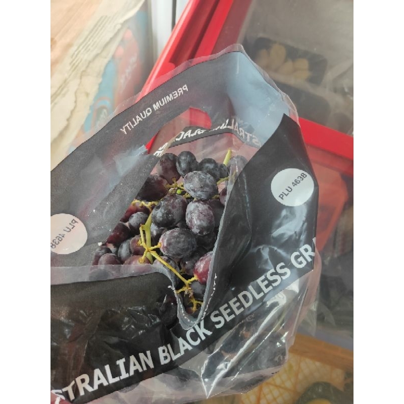 Australian black seedless grapes