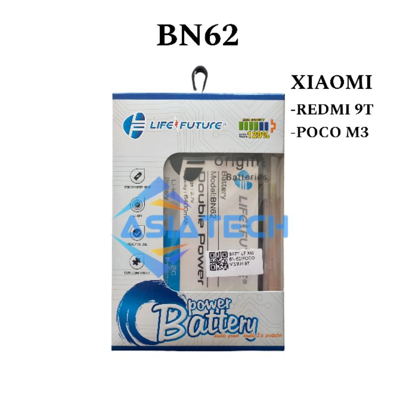 BATERAI BN62 BN-62 REDMI 9T / POCO M3 LF DOBEL DOUBLE POWER ORIGINAL NEW